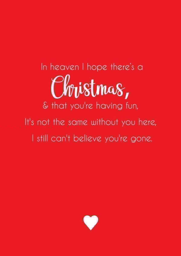 In heaven I hope there's a Christmas. Missing you at Christmas created by Kimberley dobison