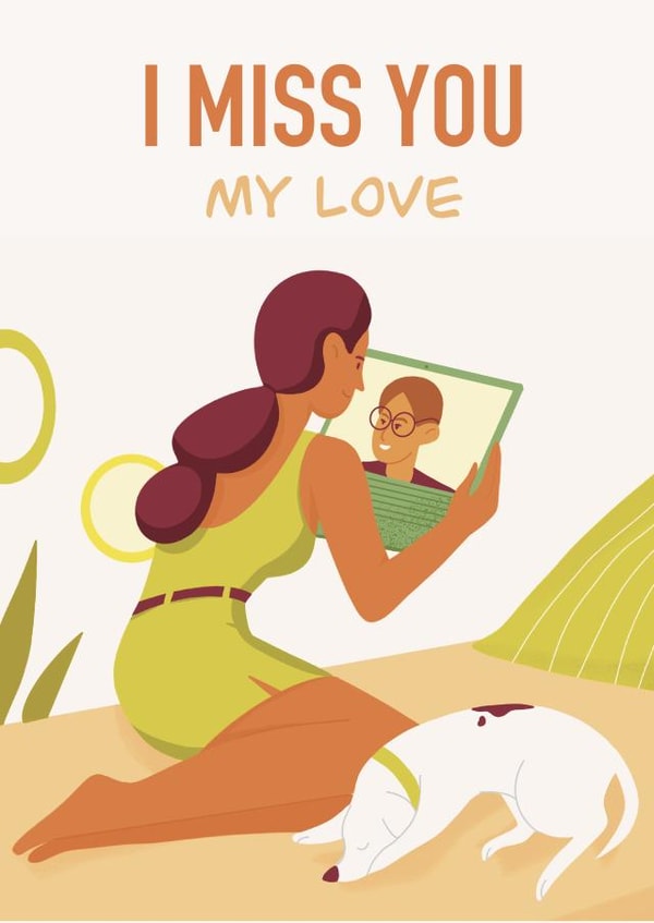 Heartfelt Miss You card created by Sofita Ki