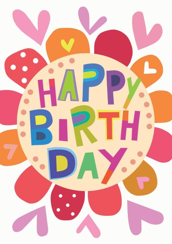 Floral and Hearts Birthday Card created by Jayne Schofield