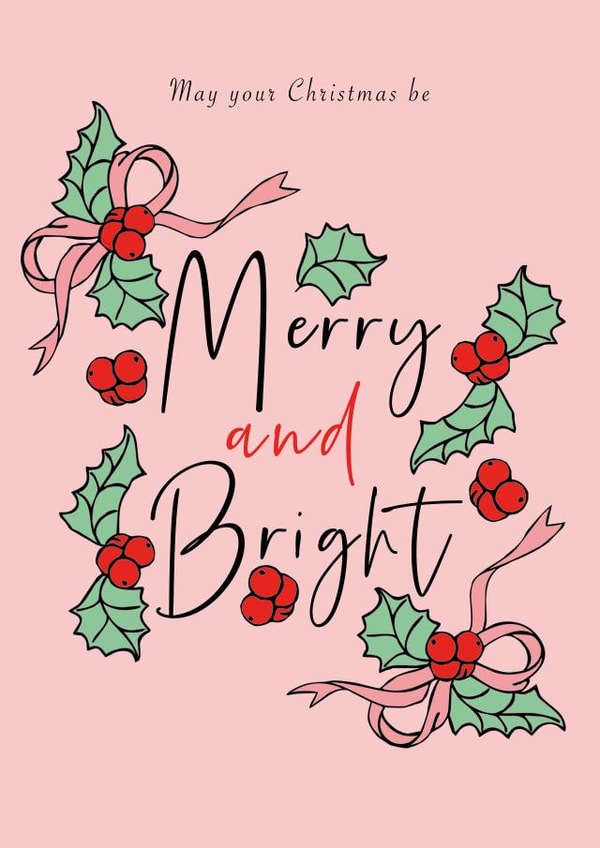 Merry and Bright Christmas Card created by Eat Print And Be Merry