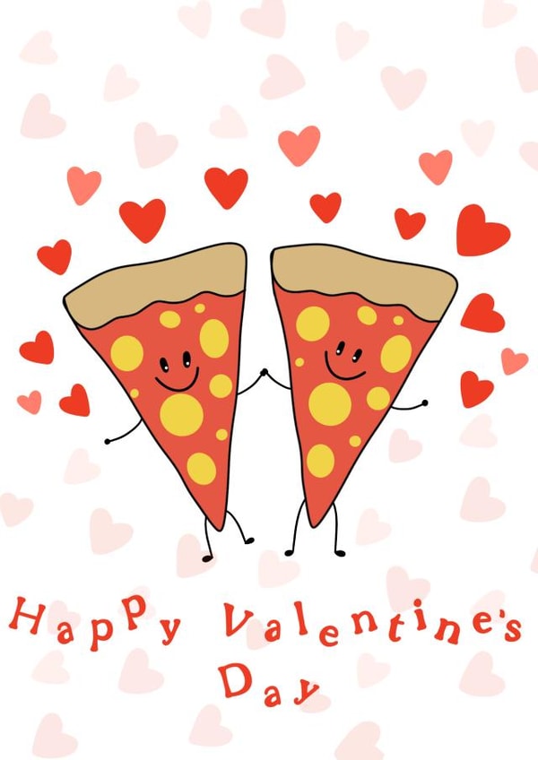 Pizza Valentine's Day created by Northern Notes