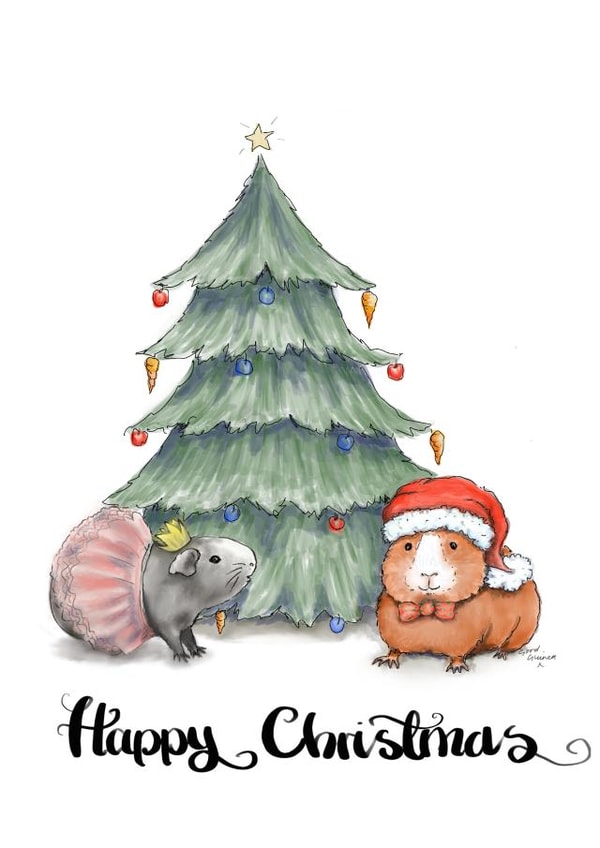 Christmas Tree Guinea Pigs created by The Good Guinea