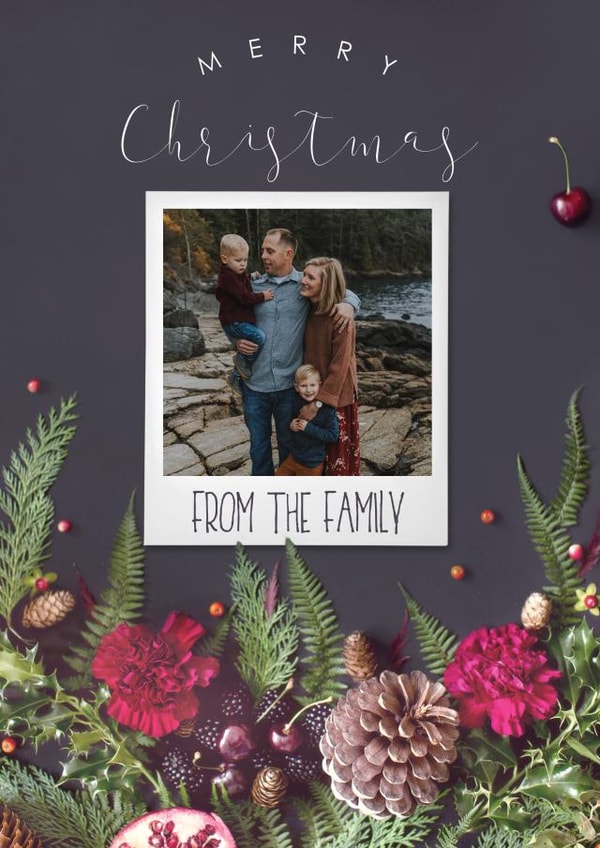 Classic Christmas Card - From The Family - Wreath created by Love Lila Photography