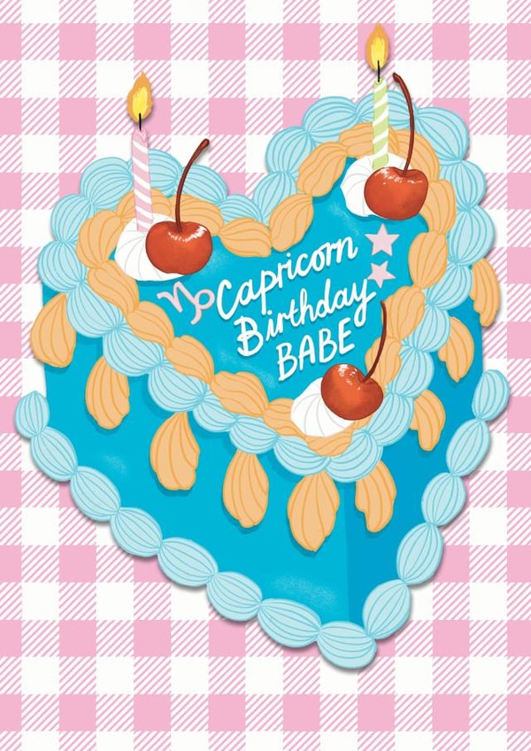 Capricorn Star Sign Birthday Card created by The Stylist Illustrates