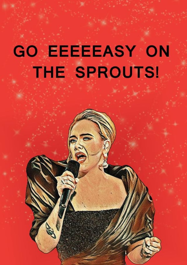 Christmas card with Adele created by Laura MOLO