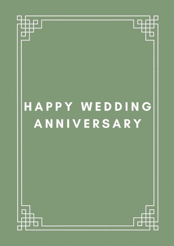 Green Wedding anniversary card created by Proper job studio