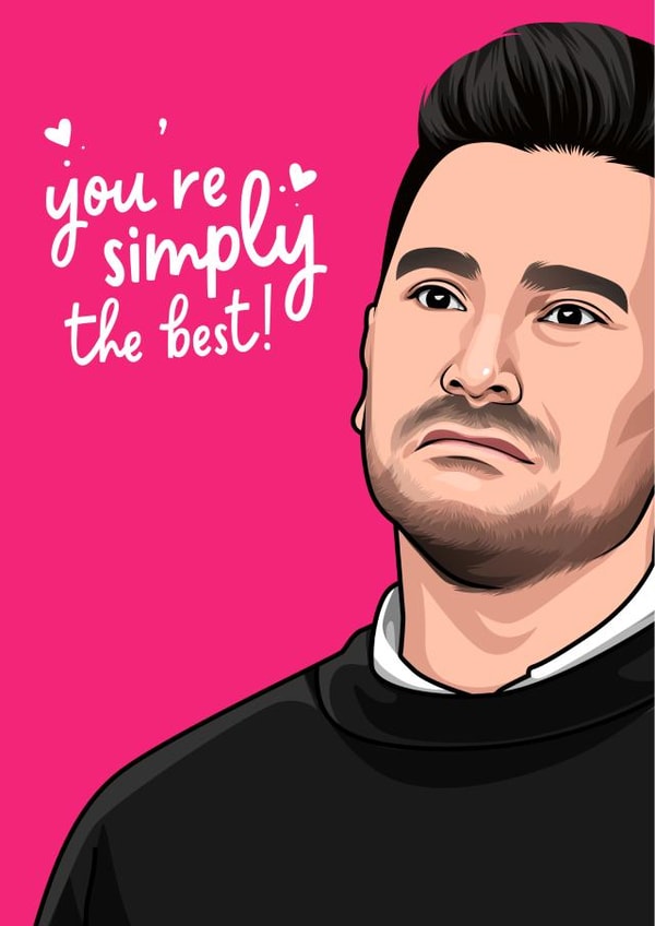 Schitt's Creek Simply the Best Anniversary / Valentines Card created by All Things Banter
