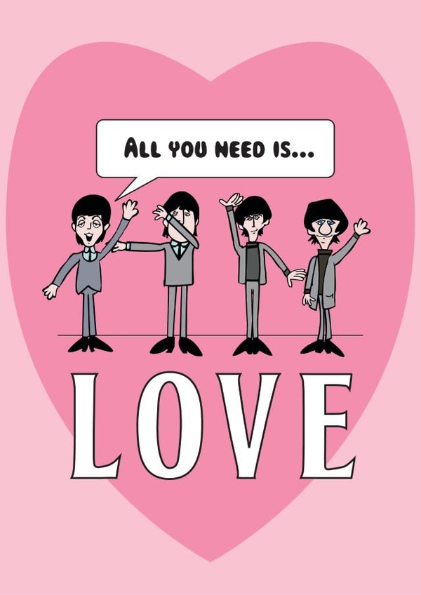 Love on Valentine's Day from The Beatles created by Linda Lodge