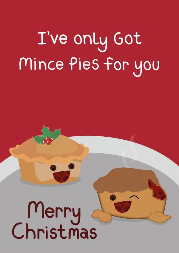 Fun Mince Pie Christmas Card created by Holly Tillier