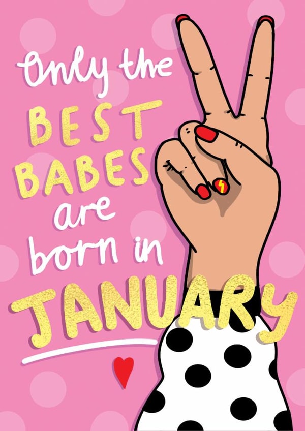 Fun Birthday Card - For Her - January created by NICHOLA COWDERY ILLUSTRATIONS