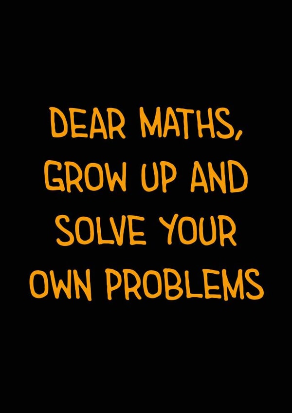 Dear Maths Dad Joke Card created by Dad Jokes Only