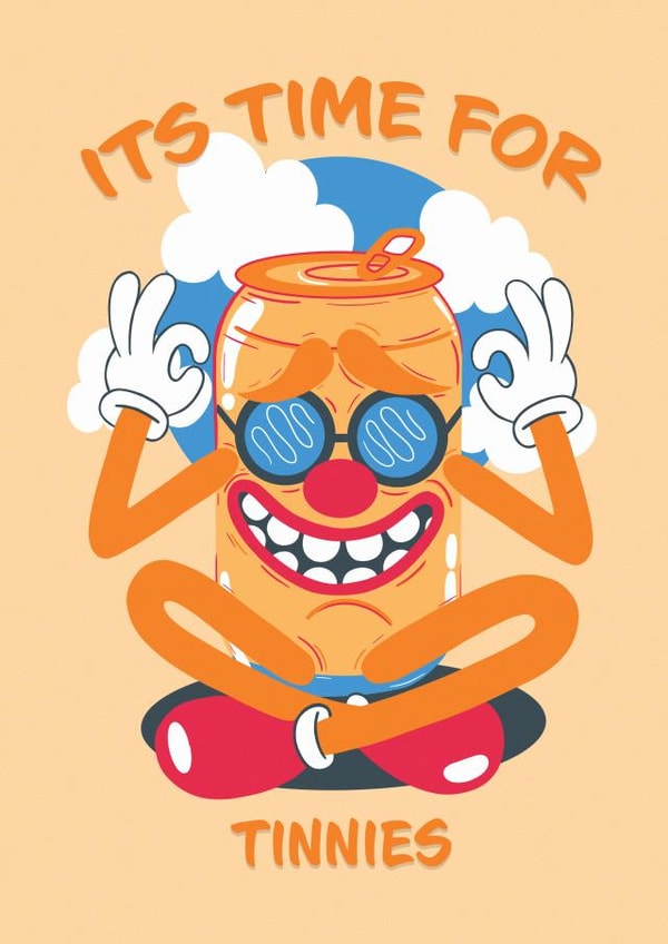 TIME FOR TINNIES created by Lauren Mulhearn