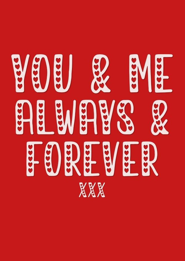 You and Me always and forever created by PMPrinted