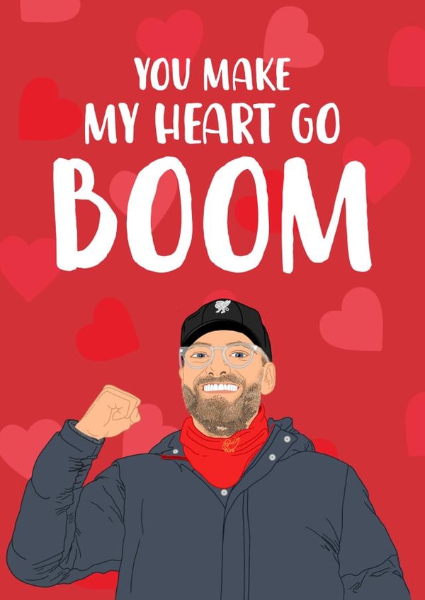 Funny Liverpool Football Valentine's Day Card - Boom created by The Cake Thief