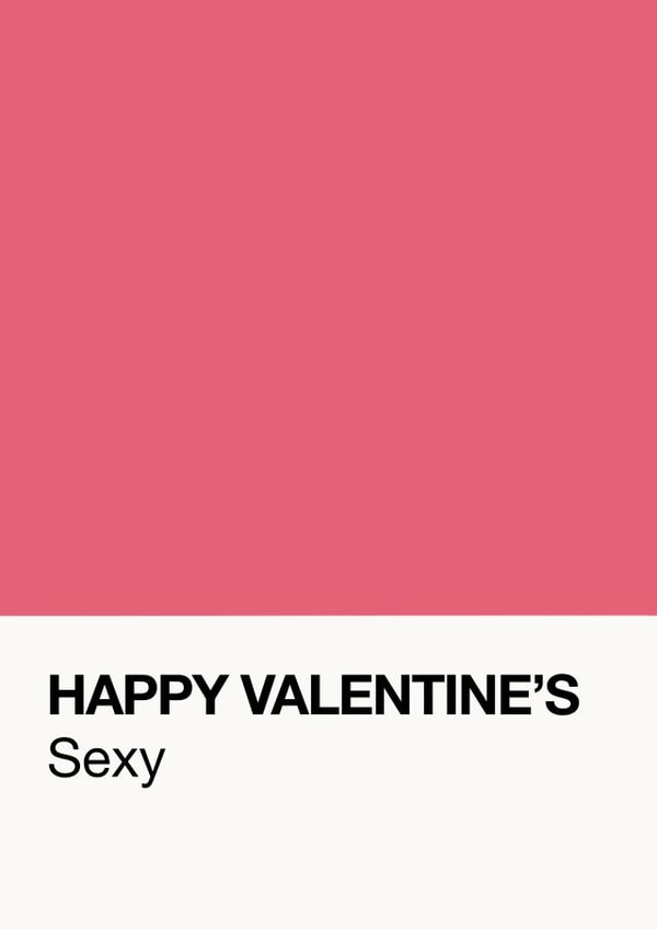 Happy Valentine's - Pantone Swatch card created by Jenni Ahlberg - Jeah Design