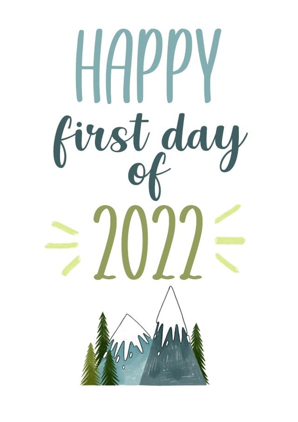 First day of 2022 card created by Bogdana Lazarieva