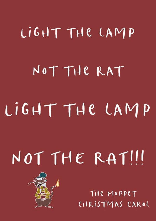 Light the lamp, not the rat created by The Decaffeinated Squirrel