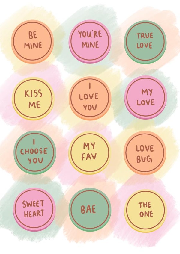 Love hearts valentines day card created by Kavita