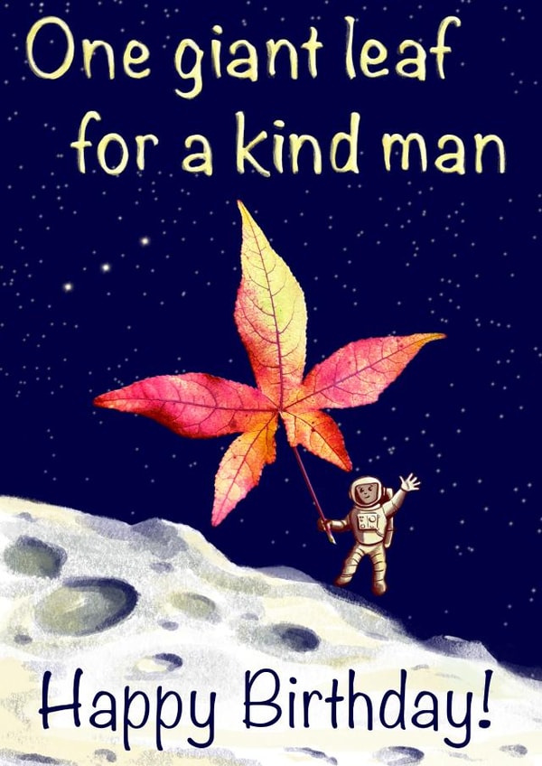 One giant leaf for a kind man created by Jen Smit