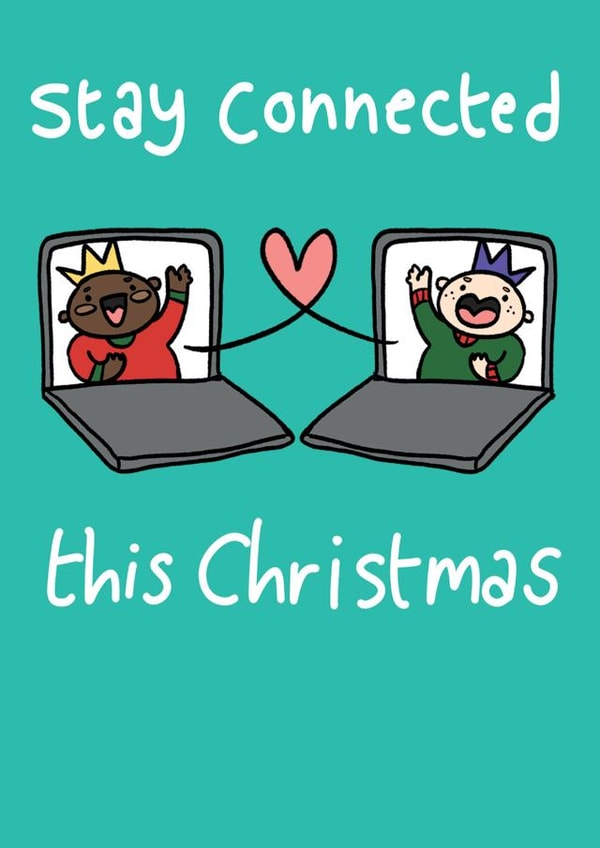 Zoom call Connected Christmas Card created by Chess Pearson