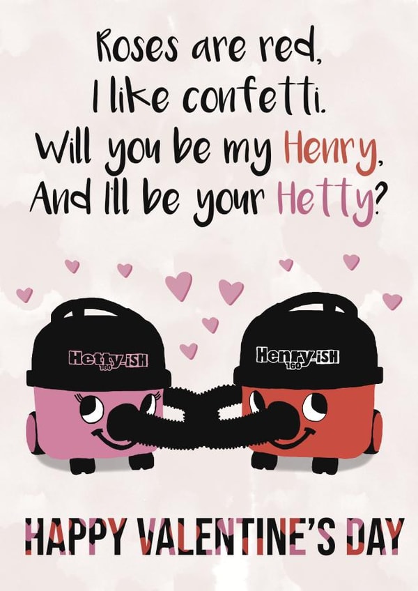 Henry Hoover and Hetty Hoover Valentine's Card created by Zoë Nash