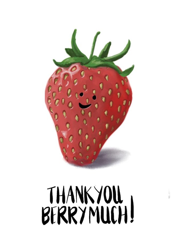 Thank You Berry Much card created by Cheerful Sheep