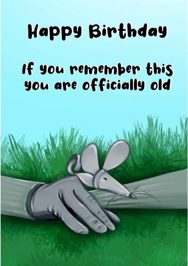 Funny Finger Puppet Birthday Card created by EERUPT