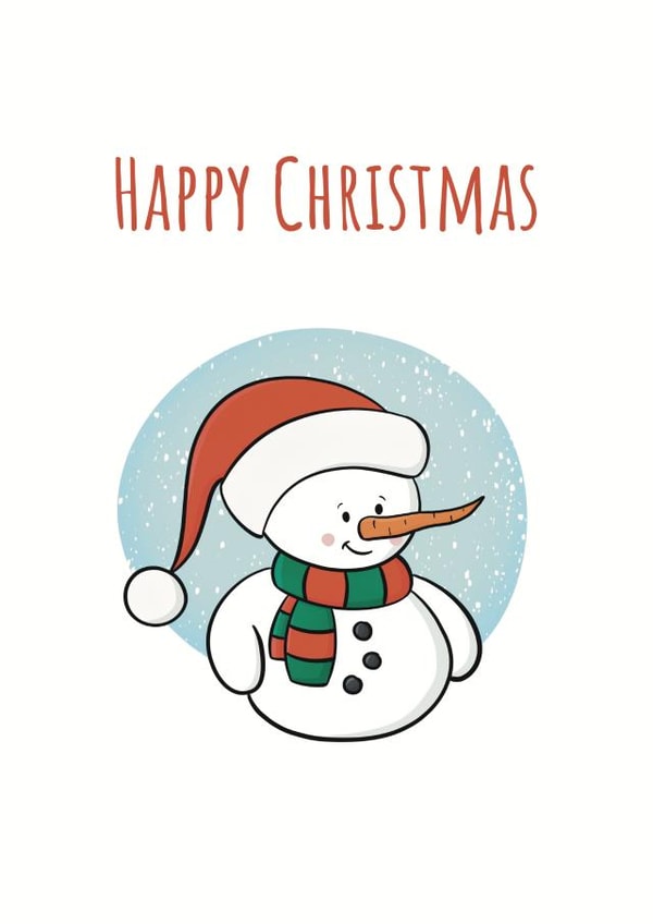 Cute Snowman Christmas’ card created by Dahyi