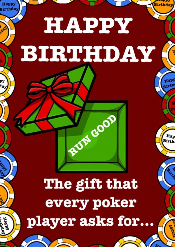 Poker Birthday Card 1002 created by Queen of Cards