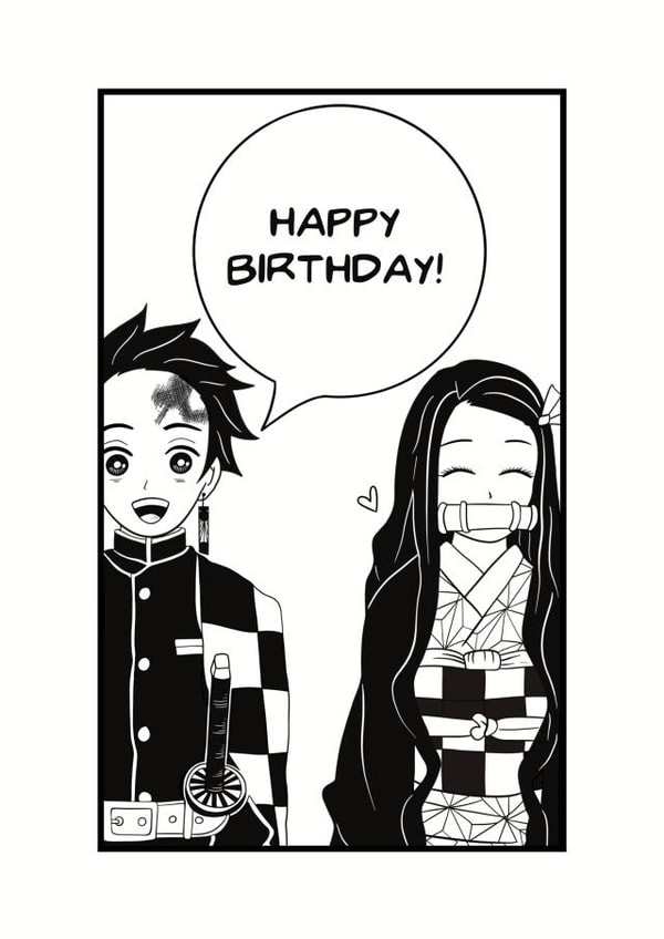 anime manga birthday card 1000 created by JessyMay