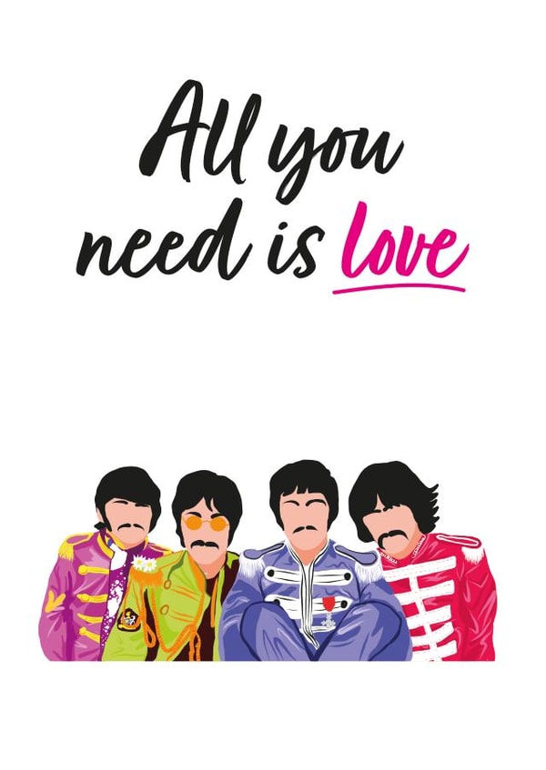 Beatles Valentines Card created by Harvsy Design