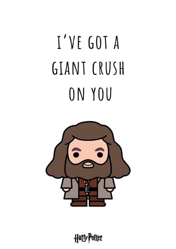 Funny Valentine's Card Card - Hagrid - Giant Crush - Harry Potter created by Cardology