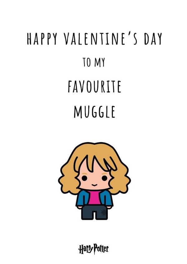 Funny Valentine's Day Card - My Favourite Muggle - Harry Potter created by Cardology