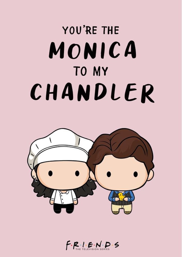 Cute Valentine's Day Card - Monica and Chandler - Friends created by Cardology