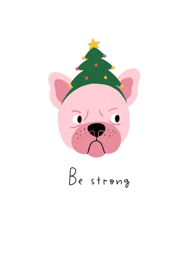 Christmas dog. Be strong! created by Nadya Barkova