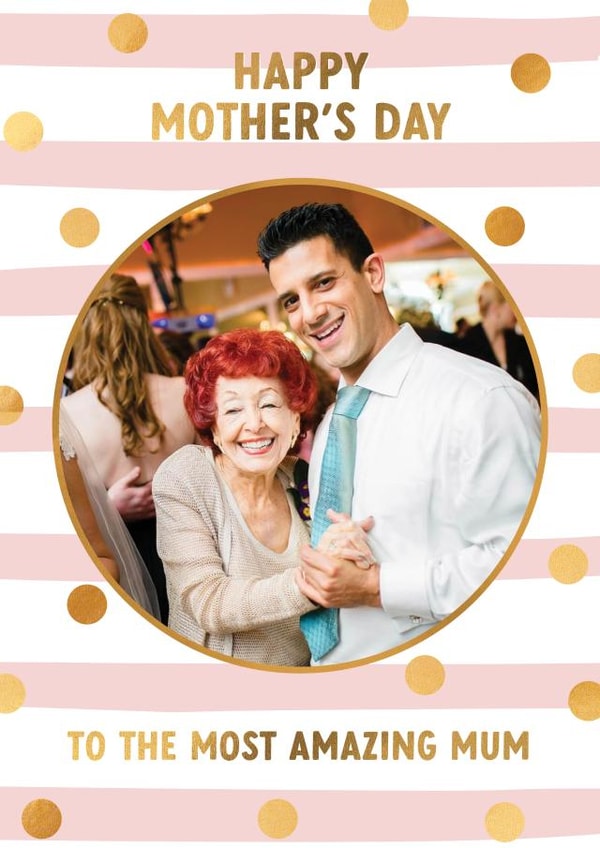amazing mum Mothers Day Personalised Photo Card 11845 created by Evie Garnett Designs