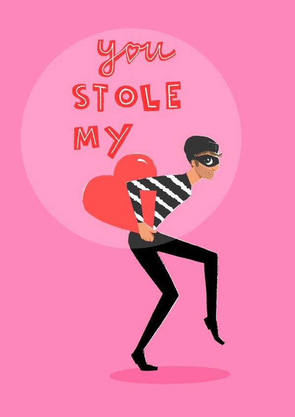 Valentines day card for him. Partners. Heartfelt. Romantic. Gentle humour. created by Paula Romani Studio