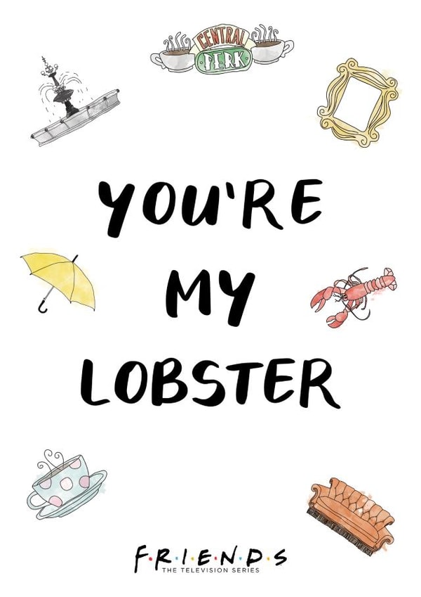 Funny Valentine's Day Card - Friends - You're My Lobster created by Cardology