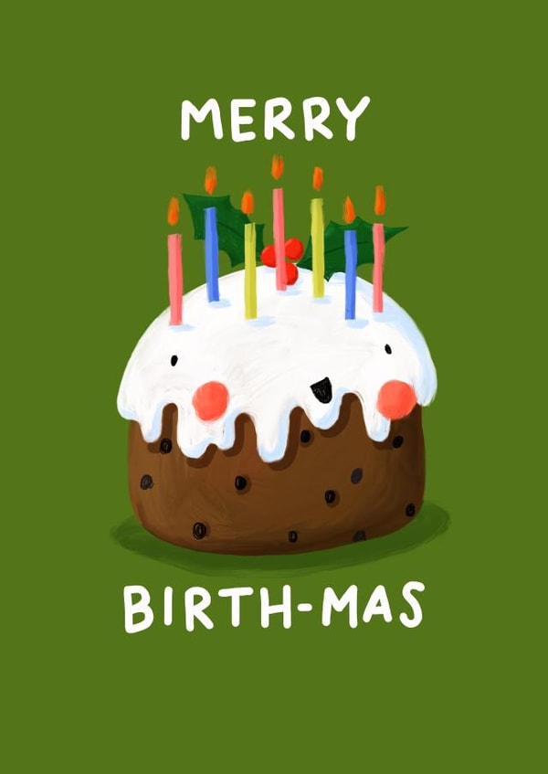 Christmas/Birthday pudding card created by Nicola Watson
