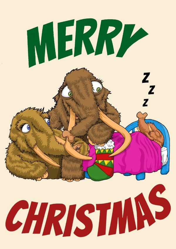 Mammoth Christmas Card 1002 created by Pigoprints