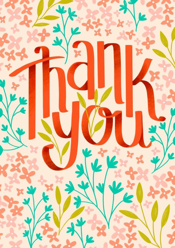 Floral Thank You created by Natelle Quek