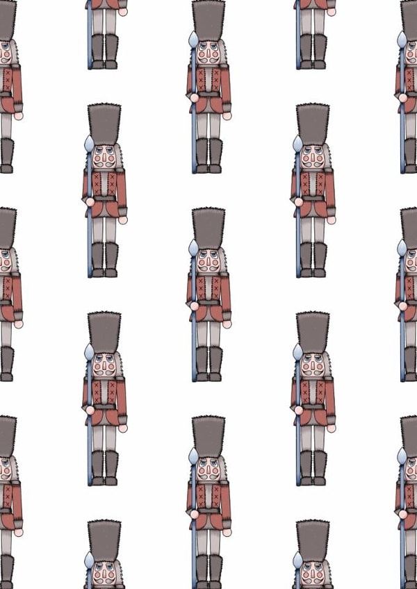 Cute Nut Cracker pattern - send a smile - Christmas design created by Bonny Shatwell