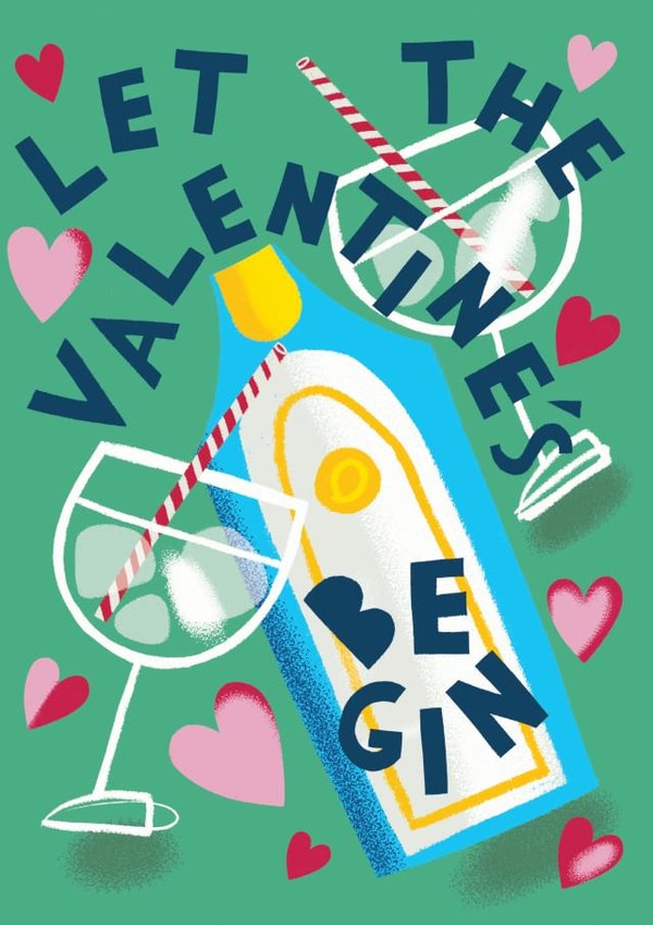 Let The Valentine's Be-Gin! created by @AimeeStevens.Design