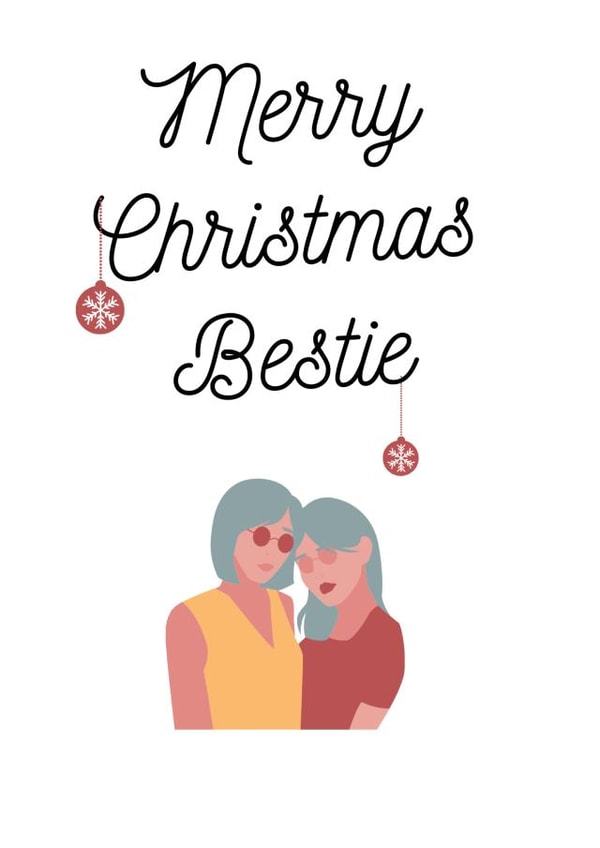 Merry Christmas Bestie, wishing you a great christmas! created by Say it like you mean it 