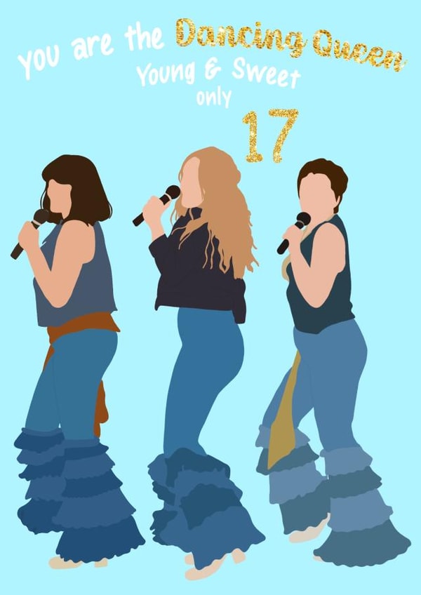 Dancing Queen 17th birthday card created by Bella Doodles