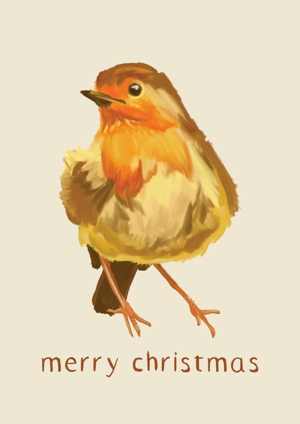 Christmas Holidays Festive Robin Bird Greeting Card created by Kit Nordhausen