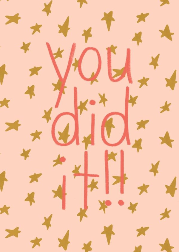 You did it encouragement card created by Walking In Wildflowers
