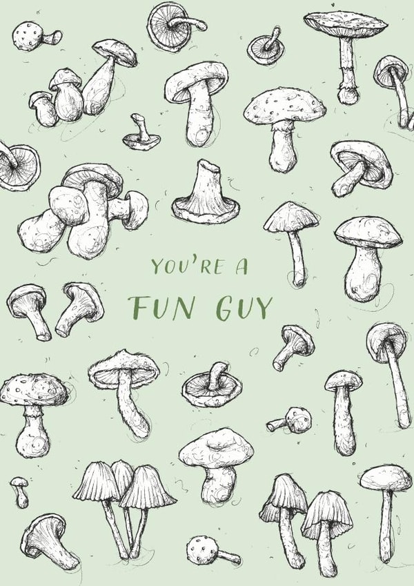 Funny Mushroom Card for Him created by Bekka's Illustrations