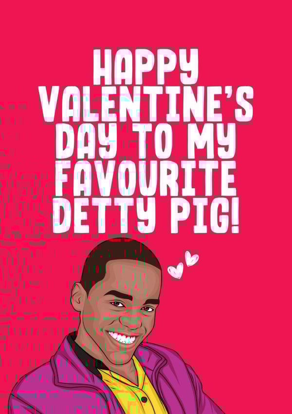 Detty Pig Valentine's Day Card created by Filthy Sentiments