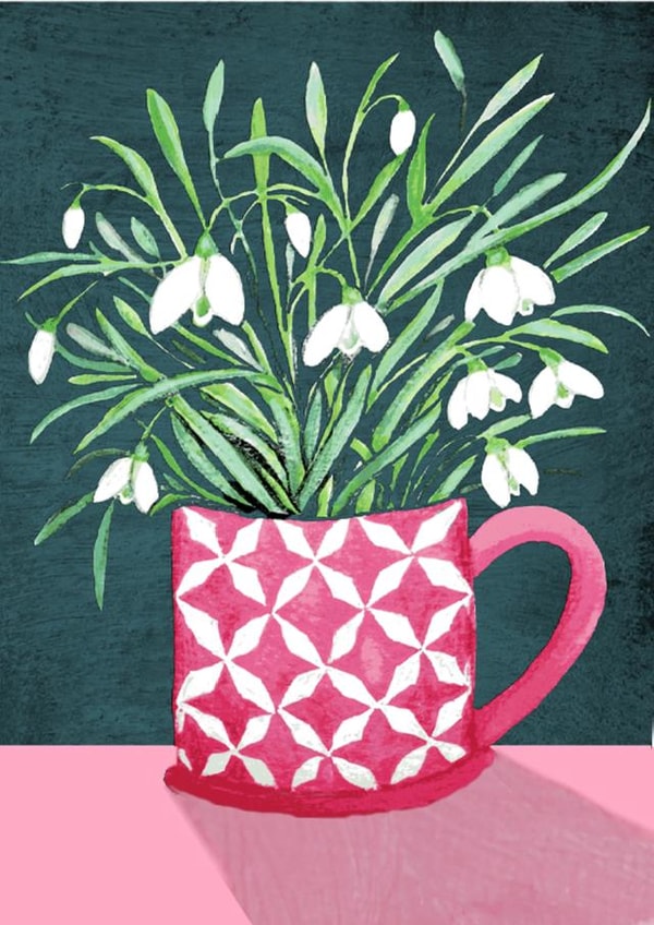 Snowdrops in vase card created by Magenta Rose Designs